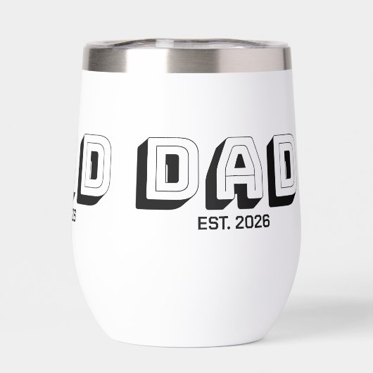 White Bold Varsity Established Dad (Achterkant)