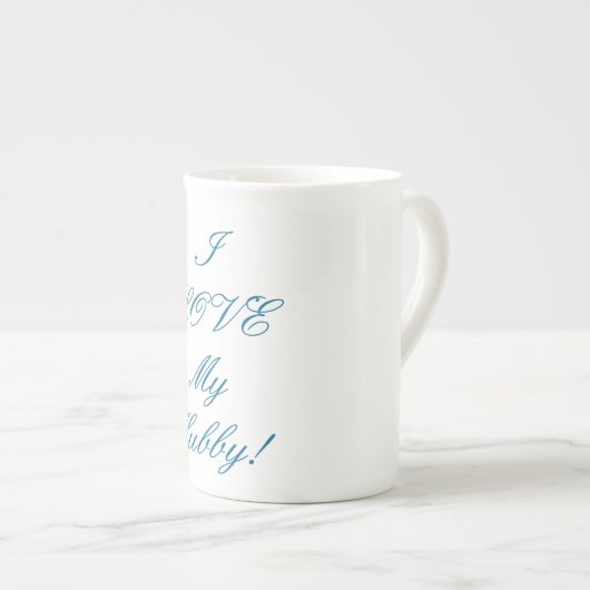 White, Bone China Mok (Voorkant rechts)