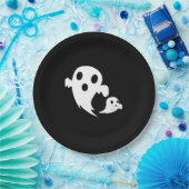 White Boo  Papieren Bordje (Feest)