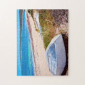 White boot Beach Blue Sky Ocean Legpuzzel (Verticaal)
