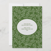 White Botanical kerstfoto Feestdagenkaart (Achterkant)