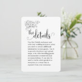 White Bouquet we doen de details van de bruiloft Informatiekaartje (Staand voorkant)