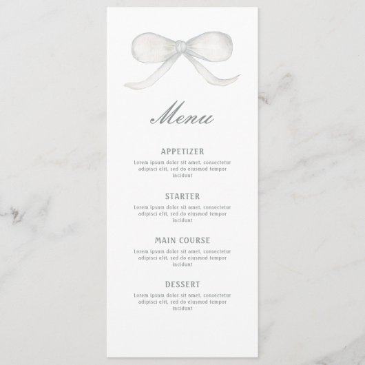 White Bow Classic Menu (Voorkant)