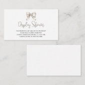 White Bow lint Display Douche Informatiekaartje (Voorkant / Achterkant)