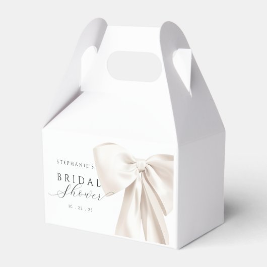 White Bow-Vrijgezellenfeest Bedankdoosjes (Voorkant Zijde)