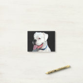 White Boxer dog Post-it® Notes (Op bureau)