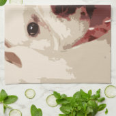 White Boxer Dog Theedoek (Gevouwen)