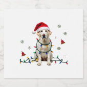 White Boxer Dog Ugly Christmas Sweater Funny Xmas  Sparkling Wijnetiket (Enkel label)