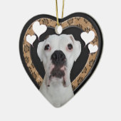 White Boxer Heart Chalkboard Ornament (Links)
