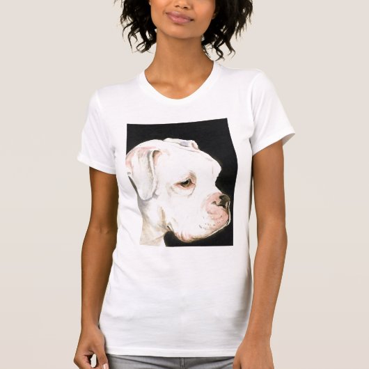 "White boxer Profile" Art Reproduction T-shirt (Voorkant)