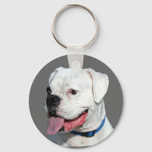 White Boxer sleutelhanger