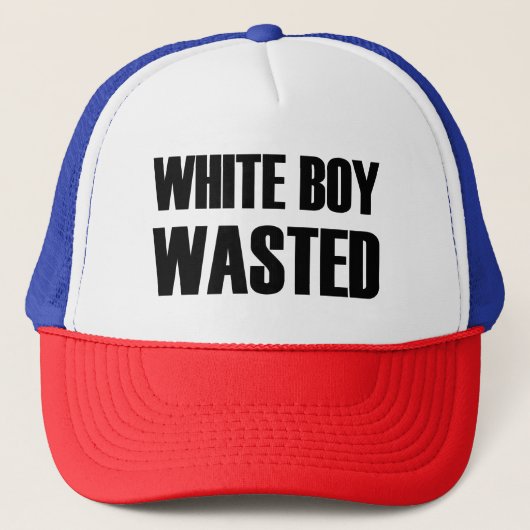 White Boy verspilde Funny Trucker Pet (Voorkant)