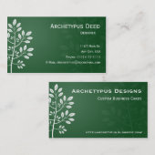 White Branch on Green Visitekaartje (Voorkant / Achterkant)