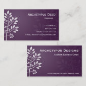 White Branch on Paars Visitekaartje (Voorkant / Achterkant)