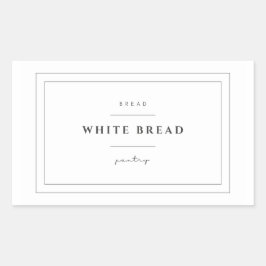 White Bread Food Label Stickers