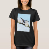 White Breastch Nuthatch Bird Birdwatcher Bio T-shirt (Voorkant)