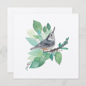 White Breasted Nuthatch Bird Art (Voorkant / Achterkant)
