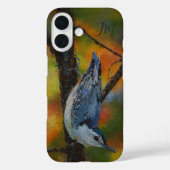 White Breasted Nuthatch Bird Painting Aangepaste n Case-Mate iPhone Case (Achterkant)