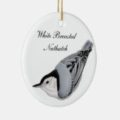 White Breasted Nuthatch Wild Bird Ornament (Rechts)