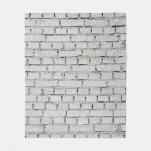 WHITE BRICK WALL FLEECE DEKEN