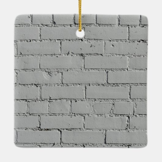 White Brick Wall Keramisch Ornament (Achterkant)