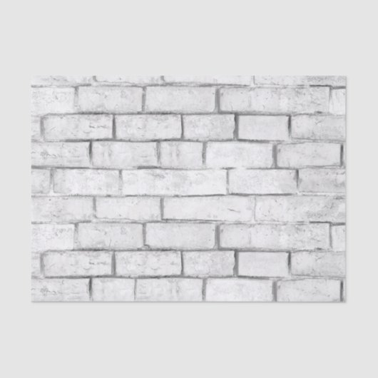 White Brick Wall patroon Tissuepapier (Voorkant)