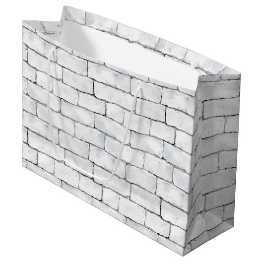 White Bricks Groot Cadeauzakje (Voorkant Gekanteld)