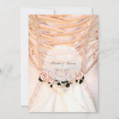 White Bridal Dress met Rozen Wedding Directions Kaart (Achterkant)