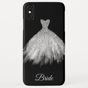 *~* White Bridal Gown Glitter Bride iPhone XS Max Hoesje
