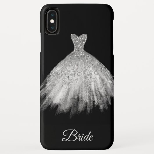 *~* White Bridal Gown Glitter Bride Case-Mate iPhone Case (Achterkant)
