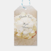 White Bridal Wedding Flower Bouquet Cadeaulabel (Voorkant)