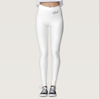 White "Bride" Athletic Pants - Bachelorette Party Leggings