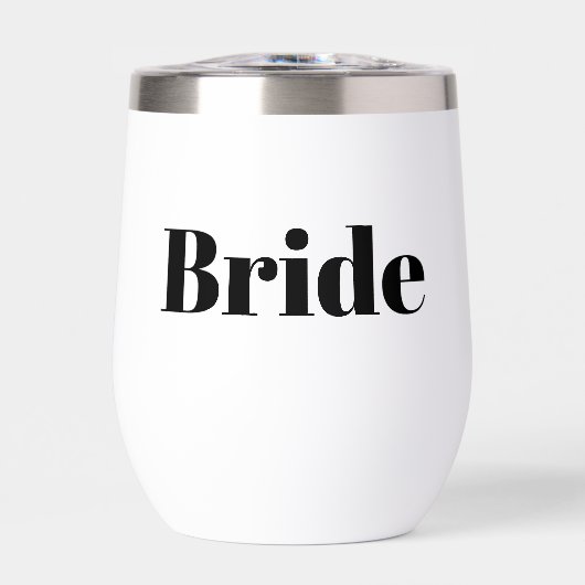 White Bride Stemless Wine Tumbler (Voorkant)