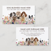 White Brown Pet Grooming Dog Sitter Visitekaartje (Voorkant / Achterkant)
