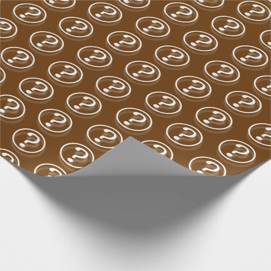 White Brown-vragenmerken Cadeaupapier (Hoek)