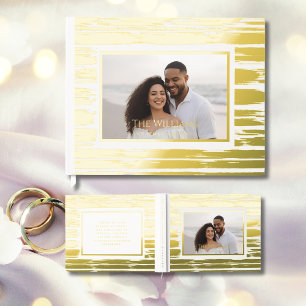 White Brushstrokies Foil Mariage Plage du livre d'