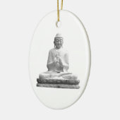 White Buddha Statue Keramisch Ornament (Links)
