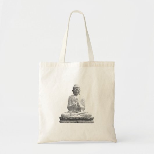 White Buddha Statue Tote Bag (Voorkant)