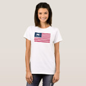 White Buffalo American Flag Woman's Shirt (Voorkant volledig)