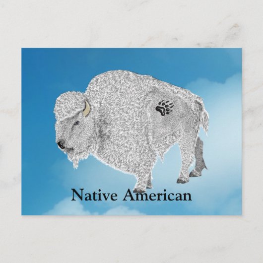 White Buffalo Briefkaart (Voorkant)