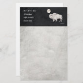 White Buffalo Full Moon Grey Briefpapier (Voorkant / Achterkant)
