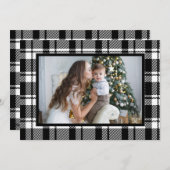 White Buffalo Pset met kerstfoto Feestdagenkaart (Voorkant / Achterkant)