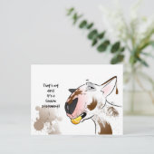 White Bull Terrier Briefkaart "Mode Statement" (Staand voorkant)