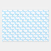 White Bunnies on Pastel Blue Gingham Pattern Inpakpapier Vel (Voorkant 2)