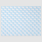 White Bunnies on Pastel Blue Gingham Pattern Tissuepapier (Voorkant)