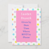 White Bunny and Stippen Easter Kaart (Achterkant)