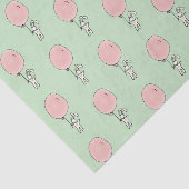 White Bunny Holding roze ballon Tissuepapier (Detail)