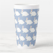 White Bunny Latte Mok (Voorkant)