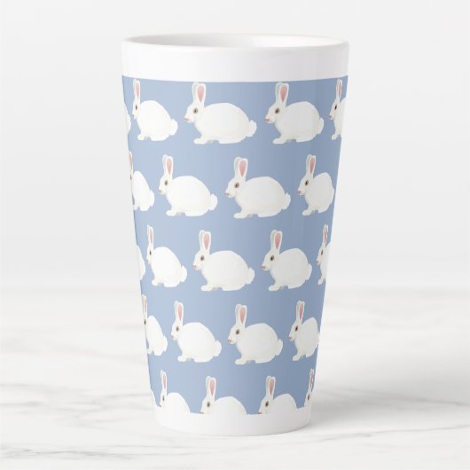 White Bunny Latte Mok (Voorkant)