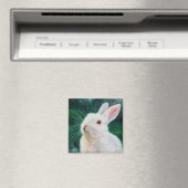 White Bunny Magnet Magneet (Insitu (Vaatwasser))
